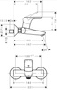 Hansgrohe jednouchwytowa bateria umywalkowa Focus, montaż ścienny, DN15 31923000