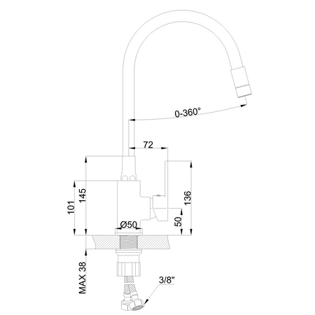 Invena bateria kuchenna Ksanti, czarny BZ-37-004-L