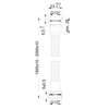 Invena wąż prysznicowy 150 cm, chrom AW-22-150-L