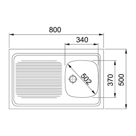 Franke zlewozmywak jednokomorowy Sara SXL 711 ECO stal szlachetna len 103.0205.154