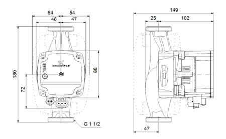 Grundfos pompa obiegowa ALPHA1 L 25-40 180 1x230V 50Hz 6H 99160579