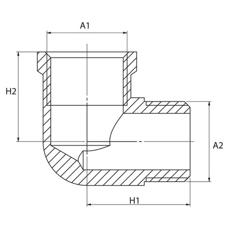 Diamond kolanko Y, mosiądz WZ 1/2" K-92.KOL.15.Y.WZ