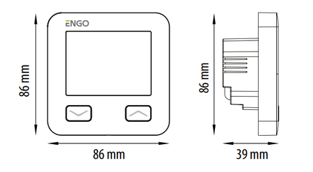 Engo internetowy regulator temperatury, WI-FI, 230V, czarny E10-B
