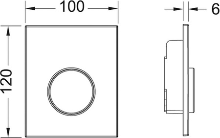 Tece TECEloop - przycisk do pisuaru chrom połysk 9242626