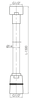Stinnea wąż prysznicowy PVC 150 cm, srebrny 2513