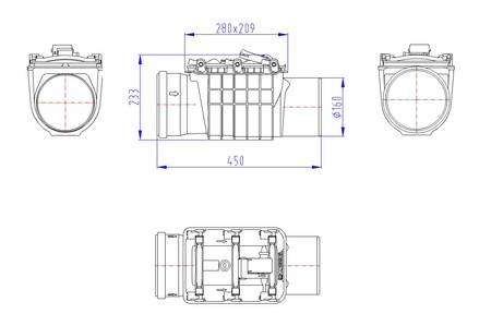 Kessel zawór przeciwzalewowy DN150, typ 2 R, z zamknięciem Staufix Basic 73150R