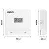 Engo regulator temperatury, 24V, dobowy, natynkowy, biały EASY-24W