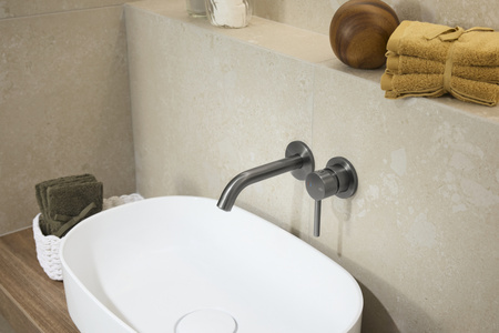 KFA bateria umywalkowa podtynkowa Moza, gun metal grey PVD 5039-810-61