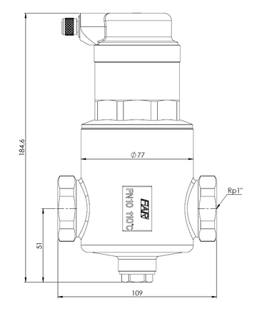Afriso separator powietrza FAR 312, przyłącza Rp1'' 7773120