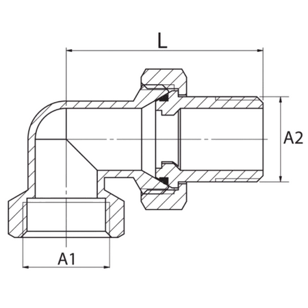 Diamond śrubunek kątowy 3/4" ART.50-20.K-SRUB