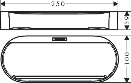 Hansgrohe kosz do przechowywania, czarny matowy 27913670