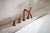KFA bateria wannowa stojąca 4-otworowa Moza, brushed rose gold PVD 5035-210-34