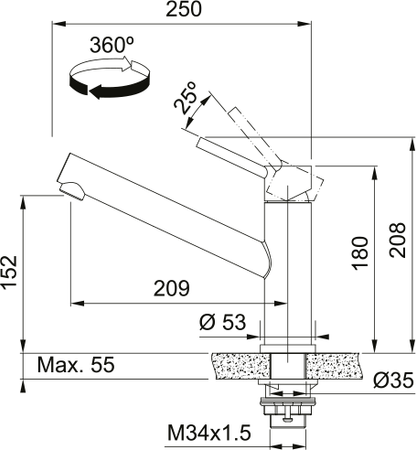 Franke bateria kuchenna Orbit, stal szlachetna 115.0569.290