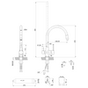 Invena bateria kuchenna z filtrem Glamour, chrom/czarny BZ-02-F08-V