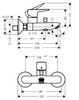 Hansgrohe jednouchwytowa bateria wannowa Talis E, montaż natynkowy 71740670