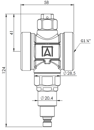 Afriso zawór antyzamrożeniowy AAV 300, G1 1/4", PN10, Kvs 70 m3/h, temp. otwarcia 3°C 1730000