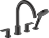 Hansgrohe bateria Vernis Shape nawannowa 4-otworowa czarny mat 71459670