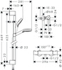 Hansgrohe zestaw pryszniowy Crometta Vario Combi 1001 CL 0,65 m 27812400