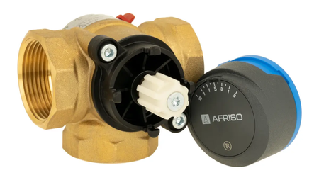 Afriso zawór mieszający 3-drogowy obrotowy ARV 385 Vario ProClick + siłownik elektryczny ARM 343 ProClick, DN32, Rp1 1/4", Kvs 7,5-19 1338554