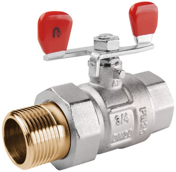 KFA zawór kulowy wodny ze śrubunkiem z motylkiem 1/2" 700-221-15