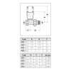 Caleffi prosty grzejnikowy zawór termostatyczny z pokrętłem, 3/4" bez uszczelki 402500