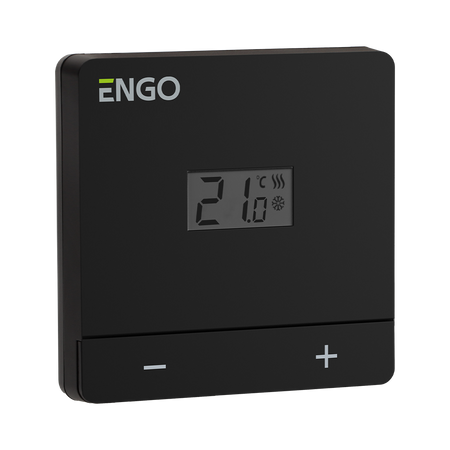 Engo regulator temperatury, 24V, dobowy, natynkowy, czarny EASY-24B