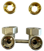 Honeywell podwójny zawór przyłączeniowy kątowy 1/2" GW (z nyplami 1/2"x3/4") V2495EY015A