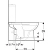 Geberit stojąca miska WC Selnova do spłuczki nasadzanej, lejowa, odpływ poziomy, Rimfree 500.283.01.5