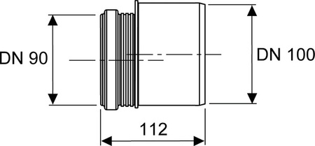 Tece redukcja DN 90/100 z uszczelką 9820136