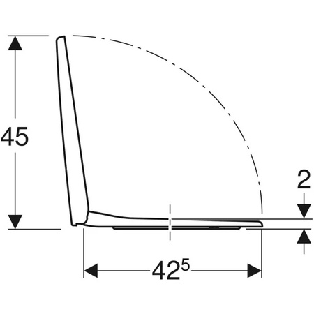 Geberit antybakteryjna, wolnoopadająca deska sedesowa, mocowanie od góry, kształt geometryczny Selnova Compact 502.898.00.1