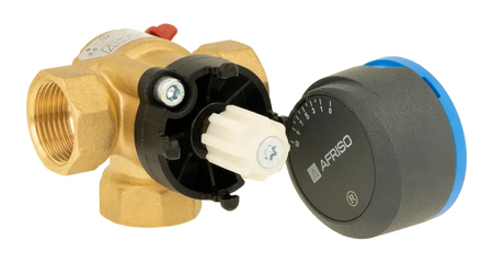 Afriso zawór mieszający 3-drogowy obrotowy ARV 382 Vario ProClick + siłownik elektryczny ARM 343 ProClick, DN20, Rp3/4", Kvs 3,5-9 1338254