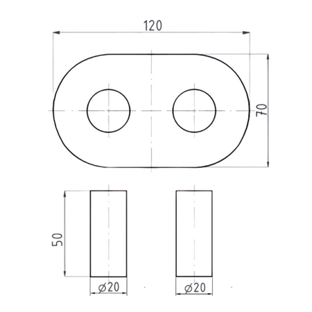 Diamond zestaw maskujący, rozeta podwójna z tulejami, biały ART.440.ZEST.MASK.B