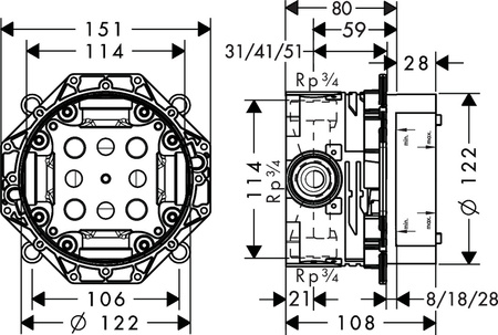 Hansgrohe ibox universal 01800180