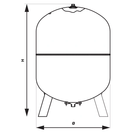 Ferro naczynie przeponowe uniwersalne, stojące MV50+ 50l UNI50S