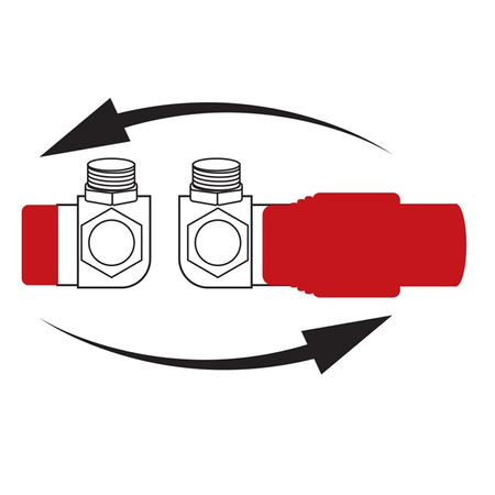 Ferro zestaw termostatyczny osiowy, czarny ZTO30BL
