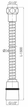 Stinnea wąż prysznicowy 150 cm, złoty 2565