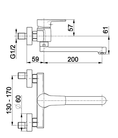 KFA bateria SELEN zlewozmywakowa ścienna 4410-910-00