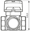 Afriso zawór mieszający czterodrogowy obrotowy ARV 486 ProClick, DN40, Rp1 1/2", Kvs 25 1348610