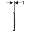 Geberit przycisk Omega 20 chrom-satyna-chrom do UP200 115.085.KH.1