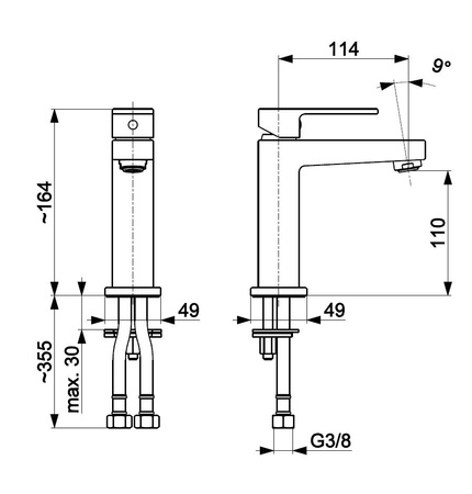 KFA bateria umywalkowa LOGON chrom + click clack 5132-815-00