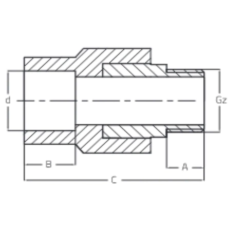 Detal-met mufa PP GZ 40x1" MGZ40X1
