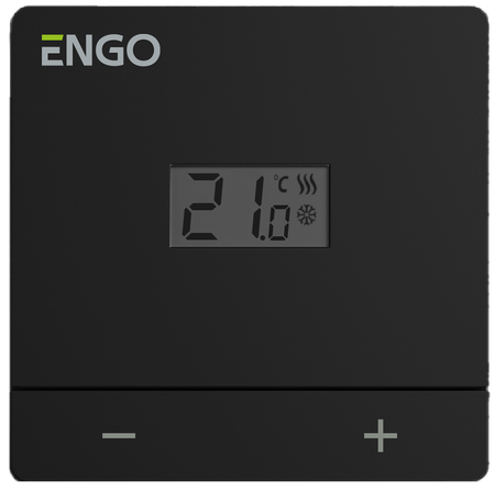 Engo przewodowy regulator temperatury, czarny zasilanie sieciowe 230V EASY-230B