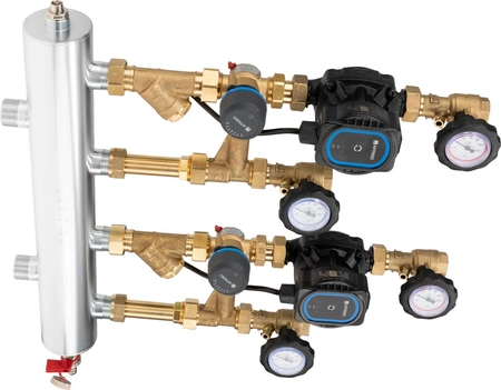 Afriso zestaw mieszający ze sprzęgłem hydraulicznym BPS 966 AP, dwa człony z zaworem obrotowym ARV 362 Vario ProClick, pompy AFRISO APH 160 9096620