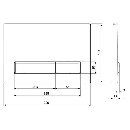 KK-POL przycisk M08 czarny mat 350/PPC/114-00-00