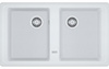Franke zlewozmywak dwukomorowy wpuszczany Fragranite Basis BFG 620-34-34, biały polarny 114.0676.270