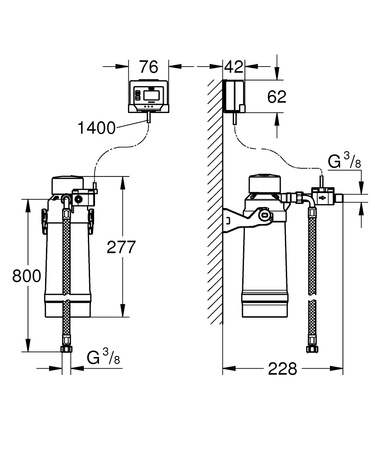 Grohe zestaw z filtrem i głowicą S Blue 40438001