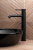 KFA Moza Black bateria umywalkowa stojąca nablatowa czarna + click clack 5032-612-81