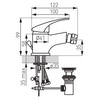Ferro bateria bidetowa stojąca BASIC, chrom BBC6