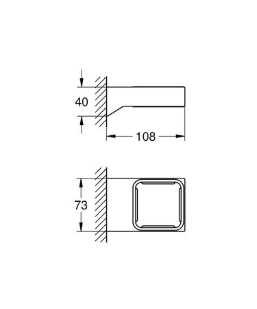 Grohe uchwyt Selection Cube czarny 102275KF00