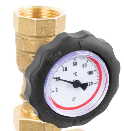 Afriso grupa ochrony powrotu kotła BTA 110 AP z zaworem temperaturowym ATV 55°C, pompa AFRISO APH 160 9011020